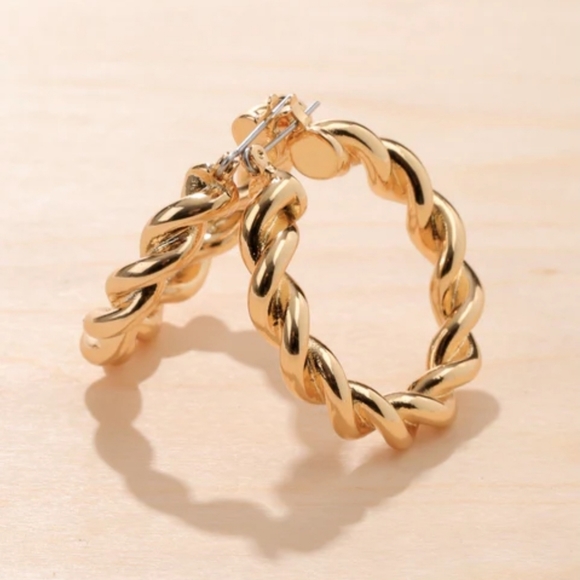 Express X LUJ AJ Hoop Earrings - Picture 6 of 7